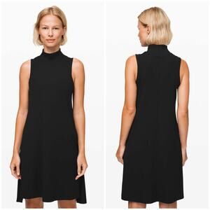 Lululemon Gone for the Week Dress Black Modal Size 12 Swing Loose Sleeveless